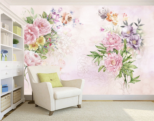 3D Blooming Bouquet 299 Wallpaper AJ Wallpaper 