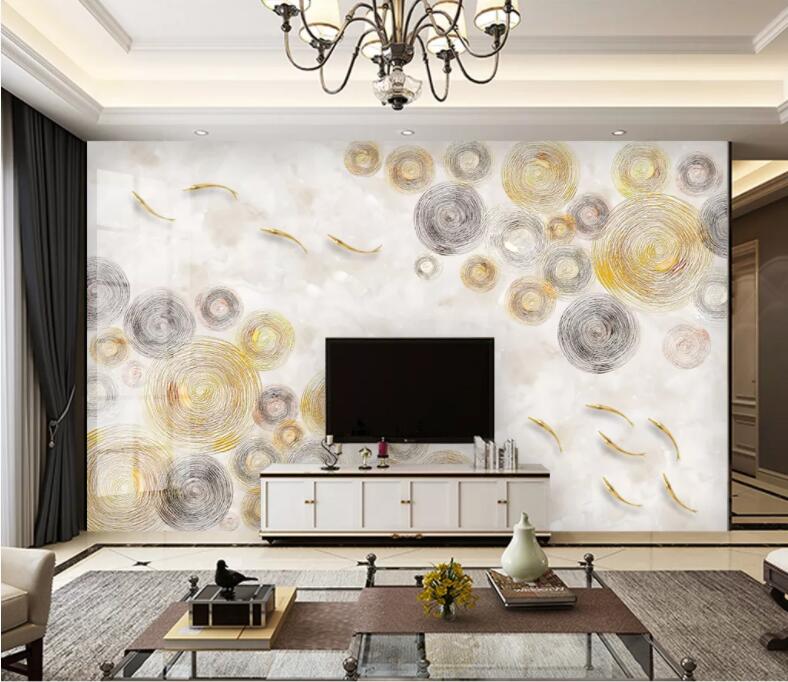 3D Golden Fish WC2062 Wall Murals