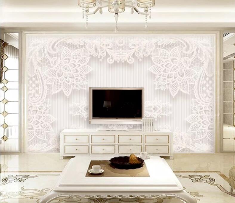 3D Carved Lotus WC1085 Wall Murals