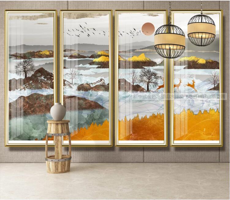 3D Orange Fawn WC2219 Wall Murals
