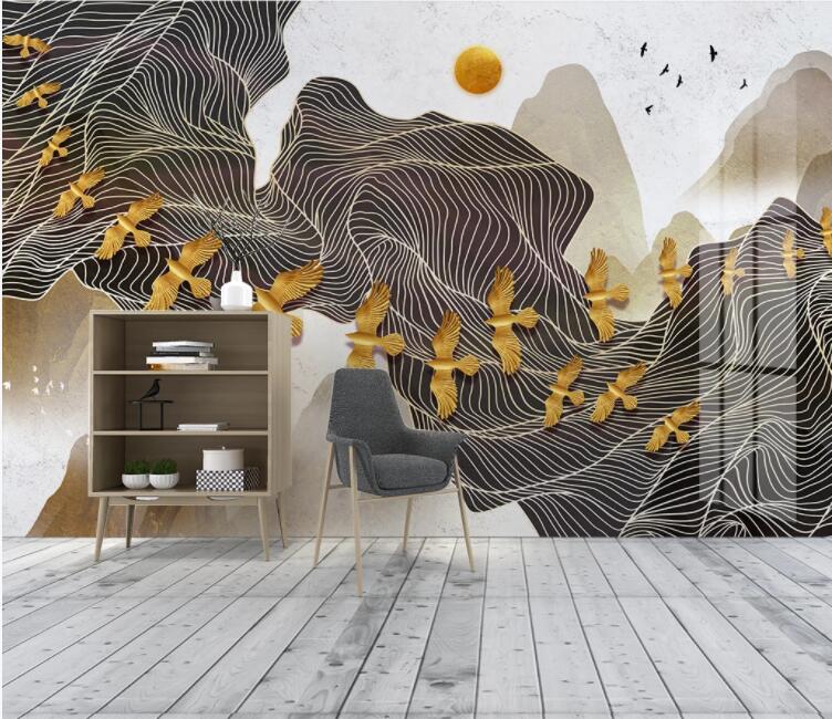 3D Pigeon Flock WC1952 Wall Murals