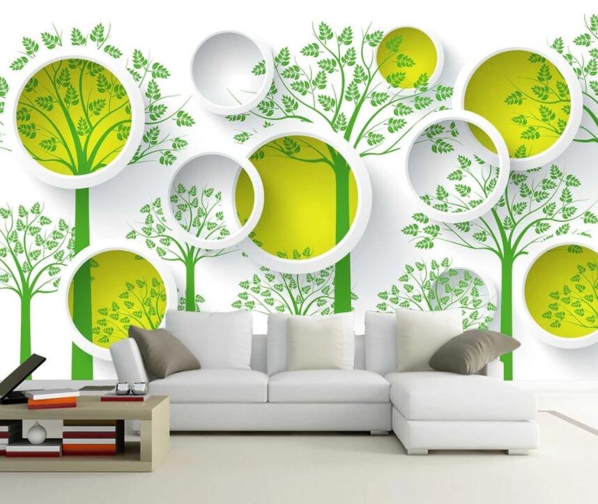 3D Round Tree WC1800 Wall Murals