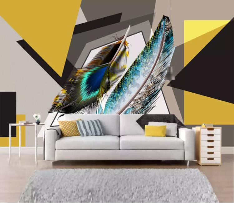 3D Peacock Feather WC1779 Wall Murals