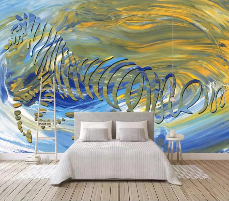 3D Horse Pattern WC1616 Wall Murals