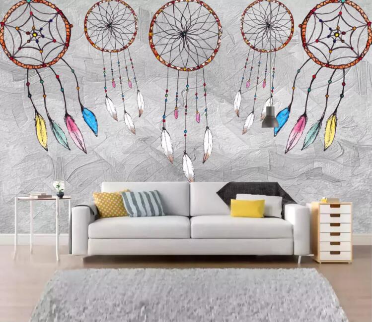 3D Feather Wind Chimes WC1615 Wall Murals