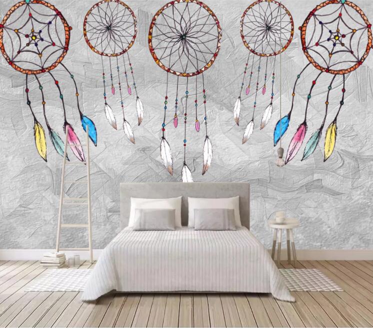 3D Feather Wind Chimes WC1615 Wall Murals