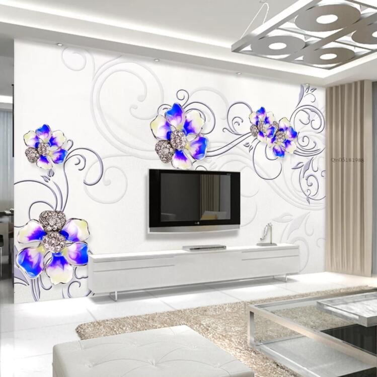 3D Diamond Flower WC665 Wall Murals