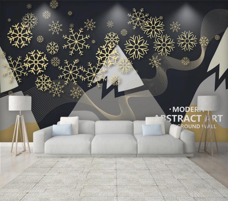 3D Snowflake Shape WC1494 Wall Murals