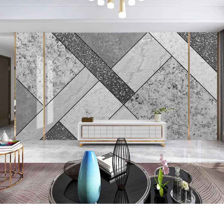 3D Gray Floor Tiles WC2759 Wall Murals