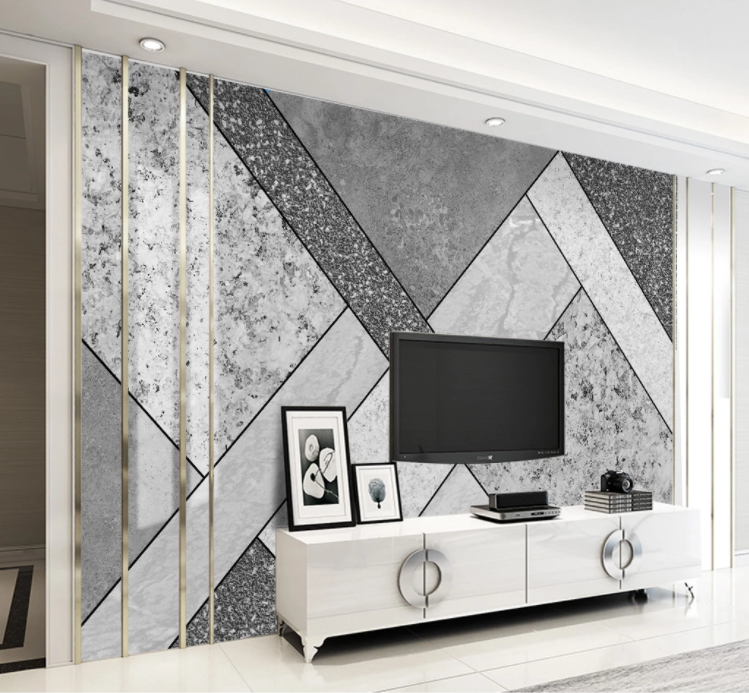 3D Gray Floor Tiles WC2759 Wall Murals