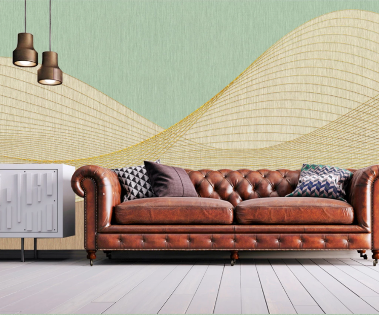 3D Golden Stripes WC2734 Wall Murals