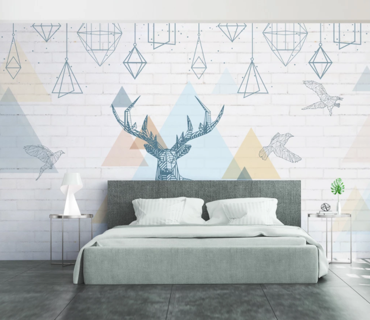 3D Triangle Decoration WC1126 Wall Murals
