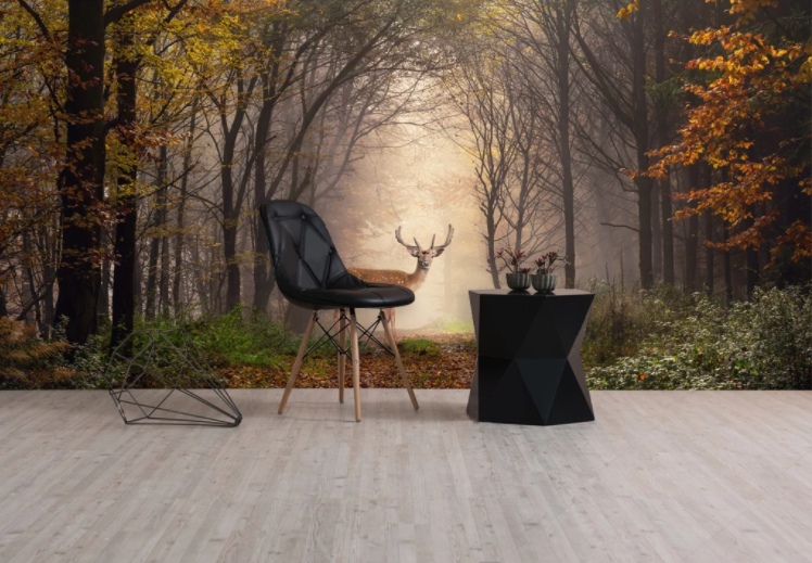 3D Sika Deer Forest WC777 Wall Murals