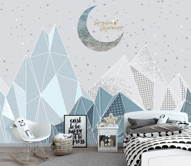 3D Triangle Hill WC2054 Wall Murals