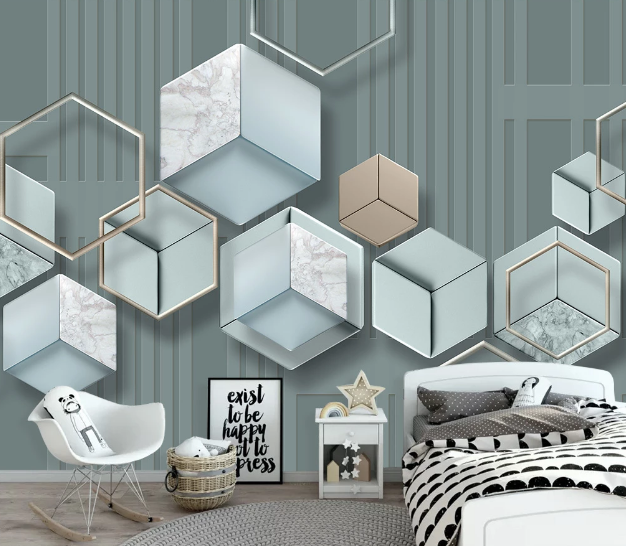 3D Marble Brick WC1720 Wall Murals