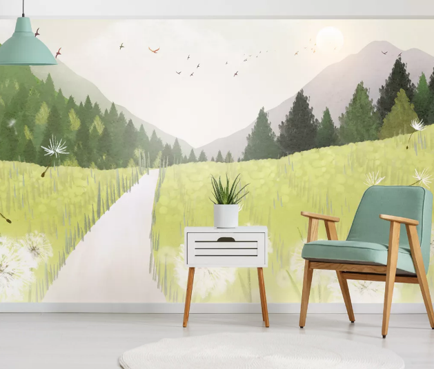 3D Dandelion Forest WC1297 Wall Murals