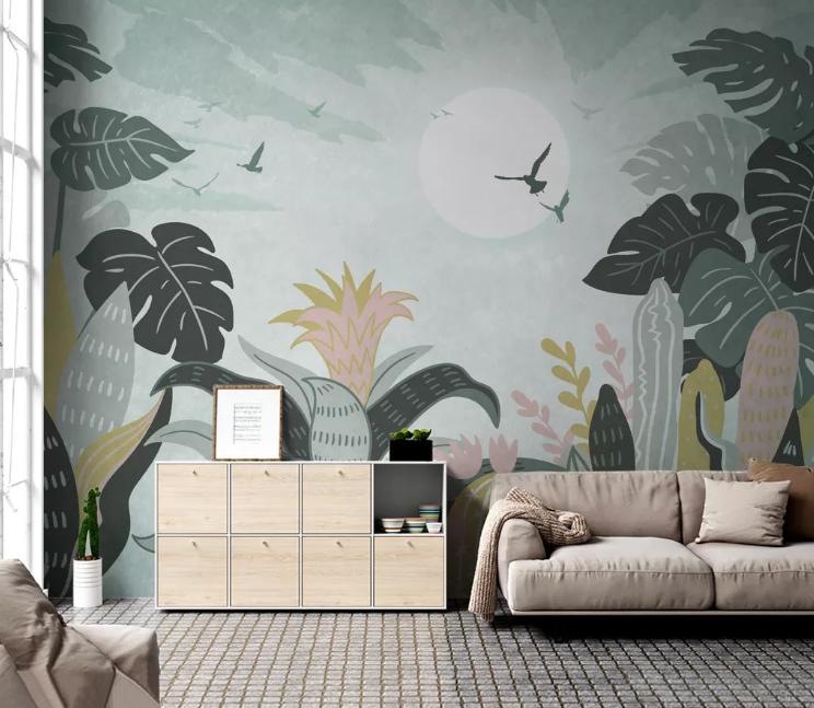 3D Leaf Eagle WC2376 Wall Murals