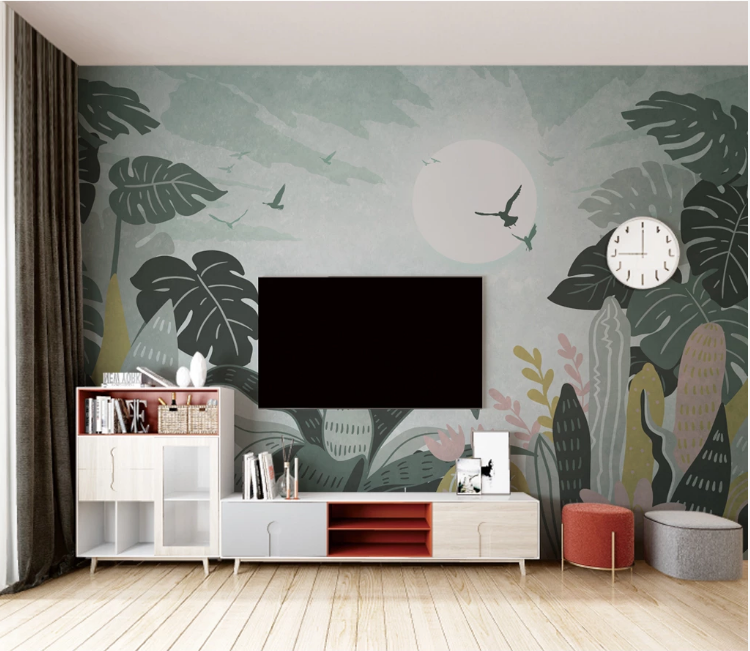 3D Leaf Eagle WC2376 Wall Murals