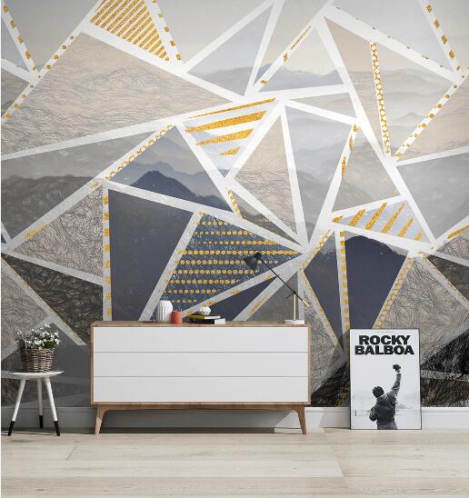 3D Triangle Stitching WC1795 Wall Murals