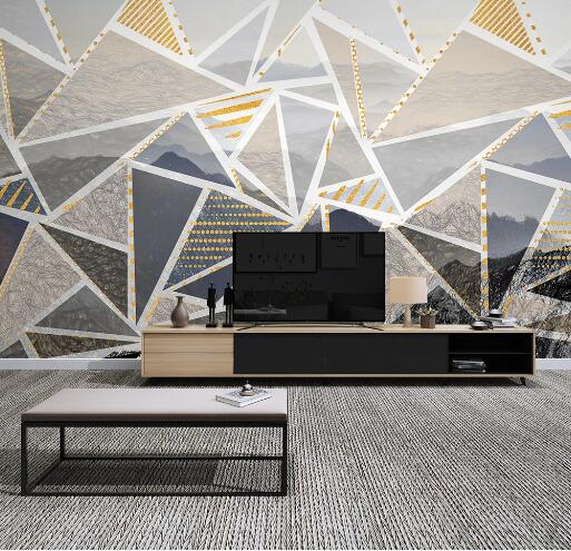 3D Triangle Stitching WC1795 Wall Murals