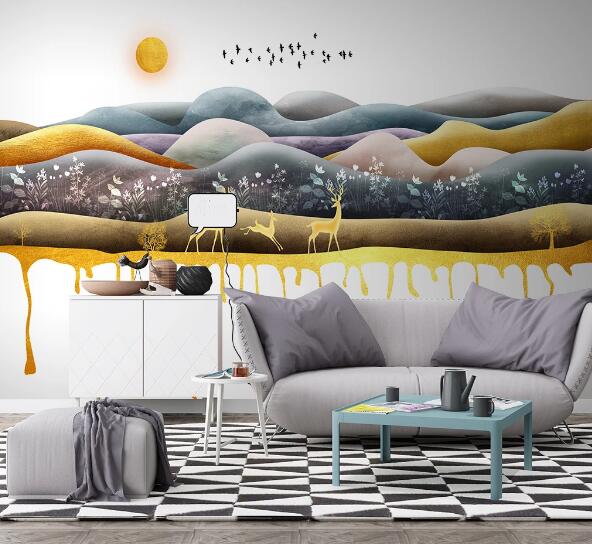 3D Small Valley WC1712 Wall Murals