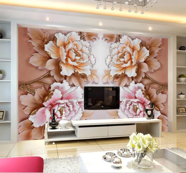 3D Fugui Peony WC850 Wall Murals