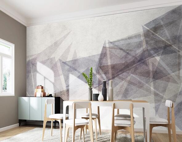3D Purple Graphic WC1520 Wall Murals