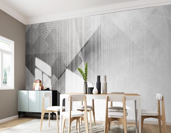 3D Gray Triangle WC1504 Wall Murals