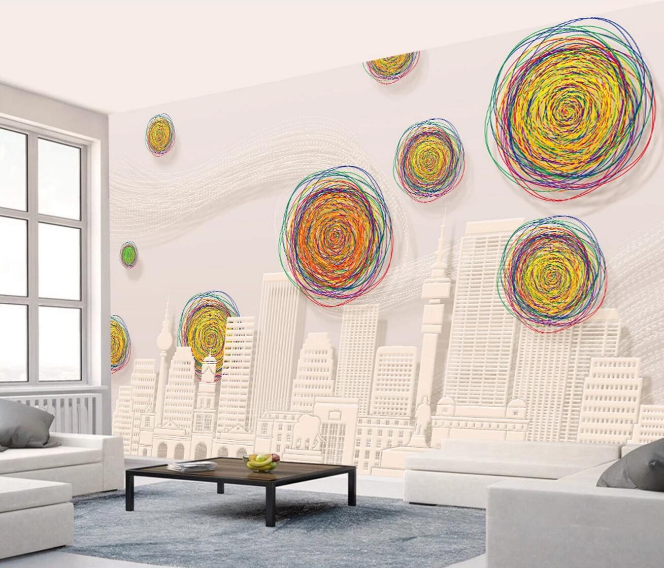 3D Color Coil WC415 Wall Murals