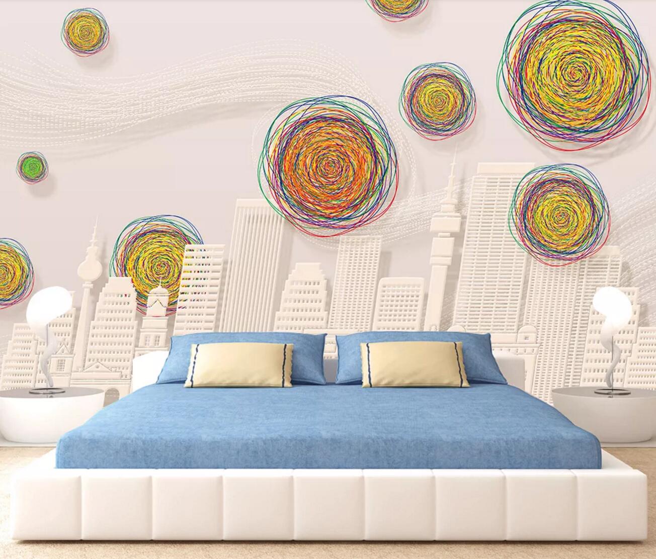 3D Color Coil WC415 Wall Murals
