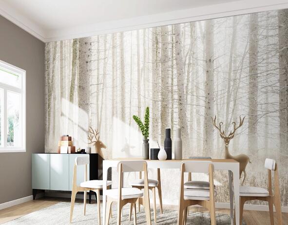 3D Fawn Foraging WC1443 Wall Murals