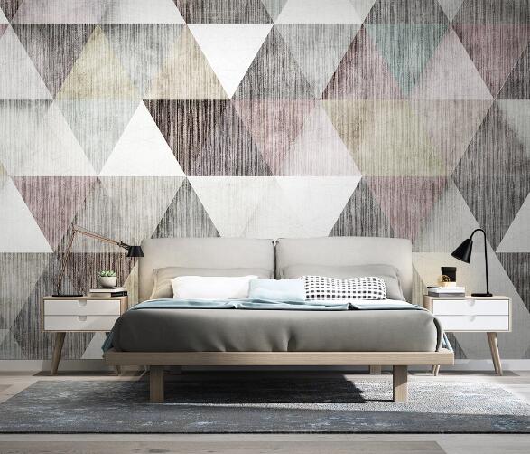 3D Purple Triangle WC1421 Wall Murals