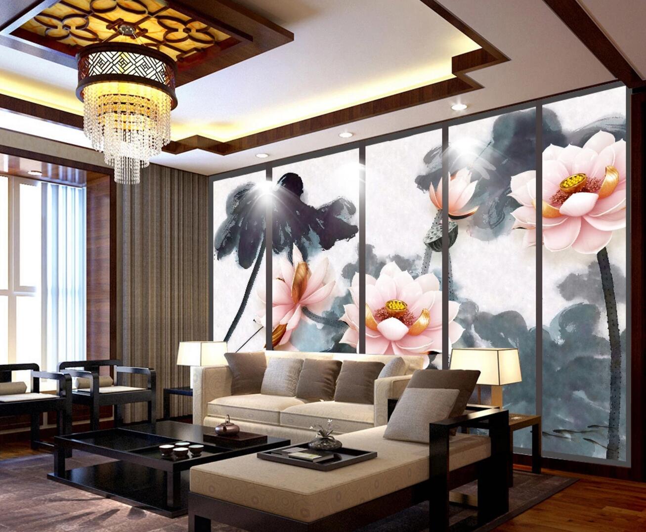 3D Ink Lotus WC569 Wall Murals