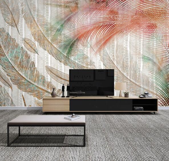 3D Feather Pattern WC1396 Wall Murals
