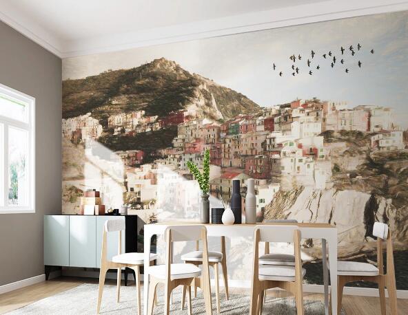 3D Town House WC1395 Wall Murals