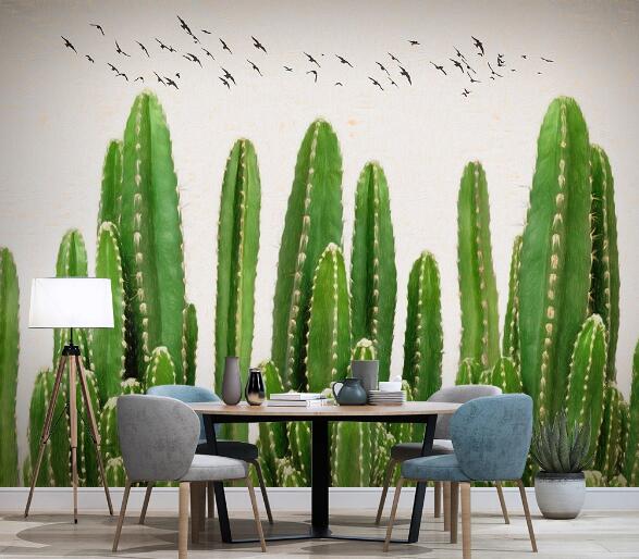 3D Cactus Bird WC1380 Wall Murals