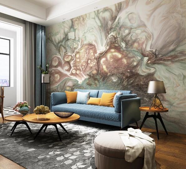 3D Green Pattern WC1346 Wall Murals