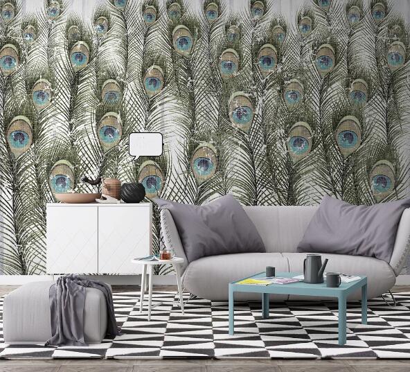 3D Peacock Feather WC1273 Wall Murals