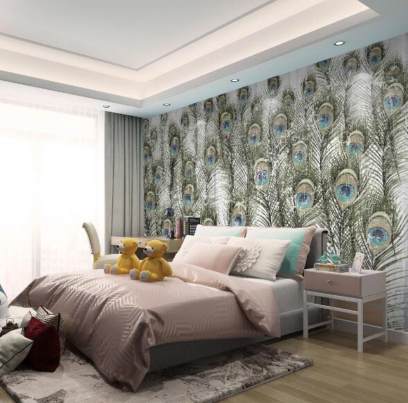 3D Peacock Feather WC1273 Wall Murals