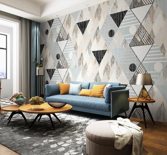 3D Black Triangle WC1266 Wall Murals
