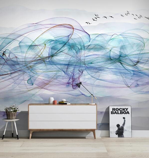 3D Graffiti Blue WC1261 Wall Murals