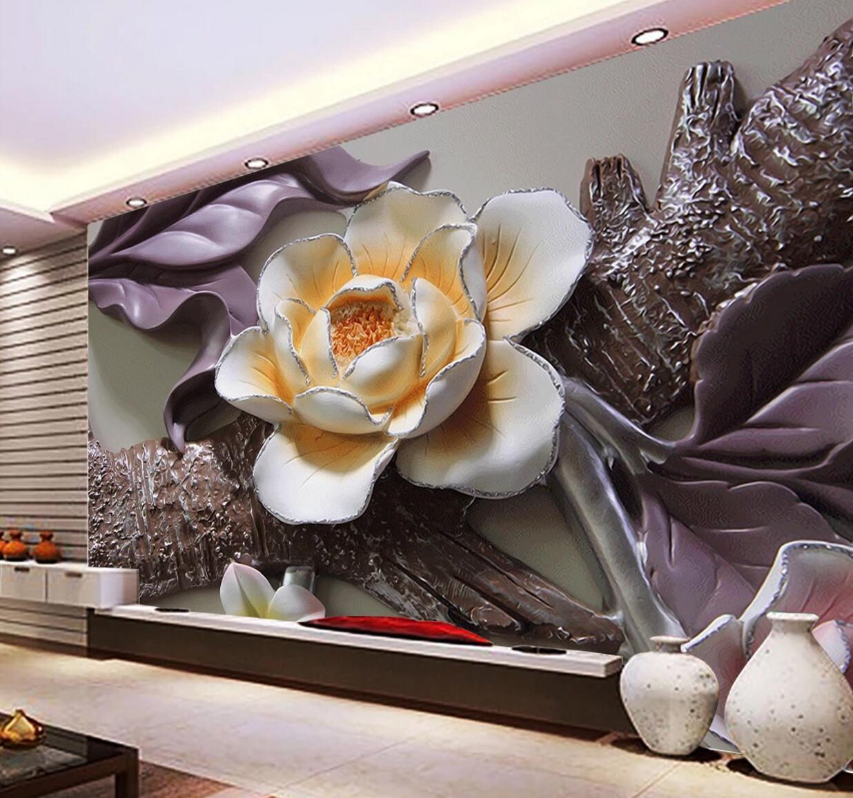 3D Sculpture Flower WC683 Wall Murals