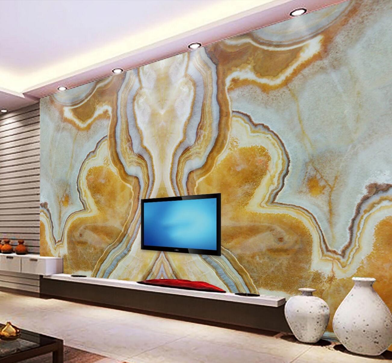 3D Yellow Pattern WC1185 Wall Murals