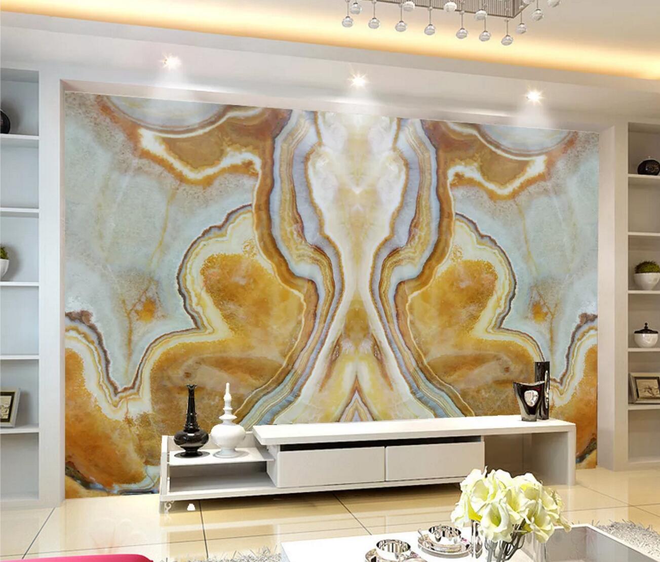 3D Yellow Pattern WC1185 Wall Murals
