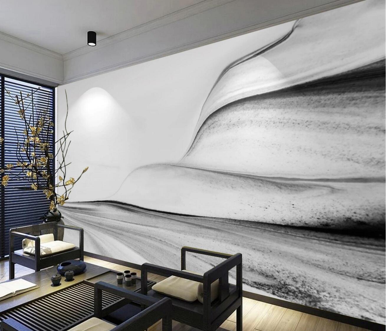 3D Hand Painted Black WC1159 Wall Murals