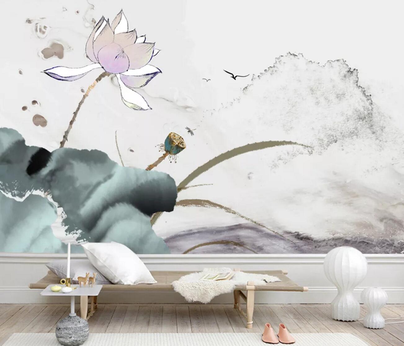 3D Lotus Seeds WC1138 Wall Murals