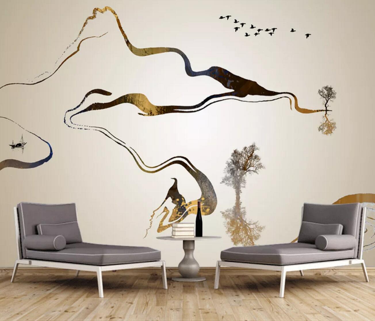 3D Tree Pattern WC672 Wall Murals