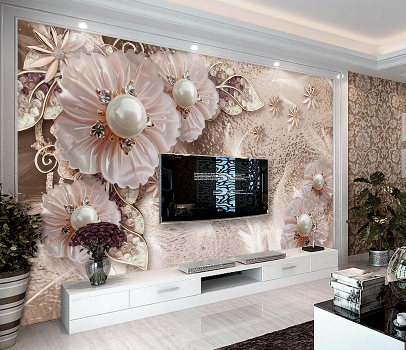 3D Pearl Decoration WC294 Wall Murals