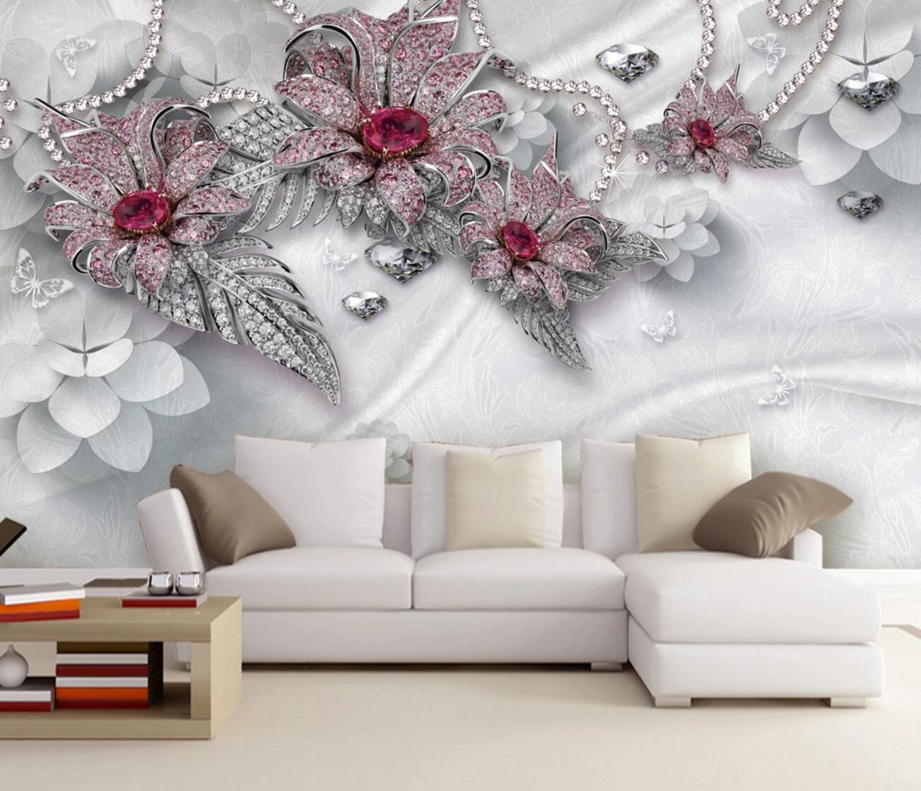 3D Rose Diamond WC246 Wall Murals