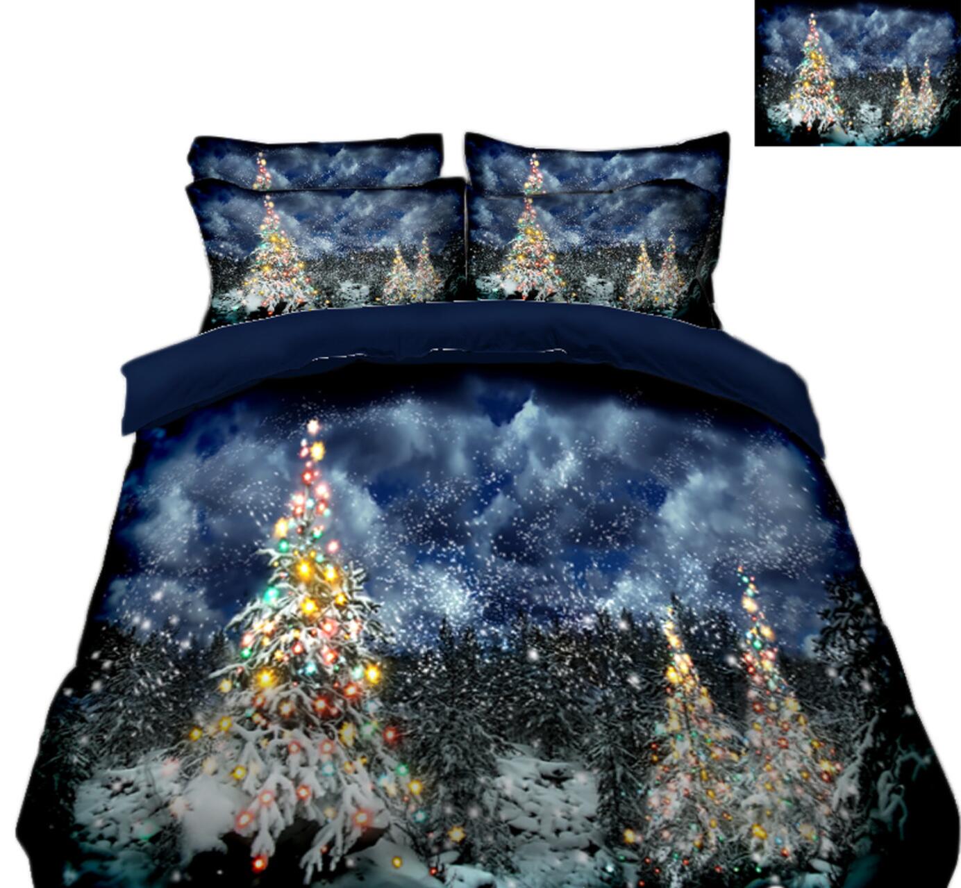 3D Snow Tree 31153 Christmas Quilt Duvet Cover Xmas Bed Pillowcases